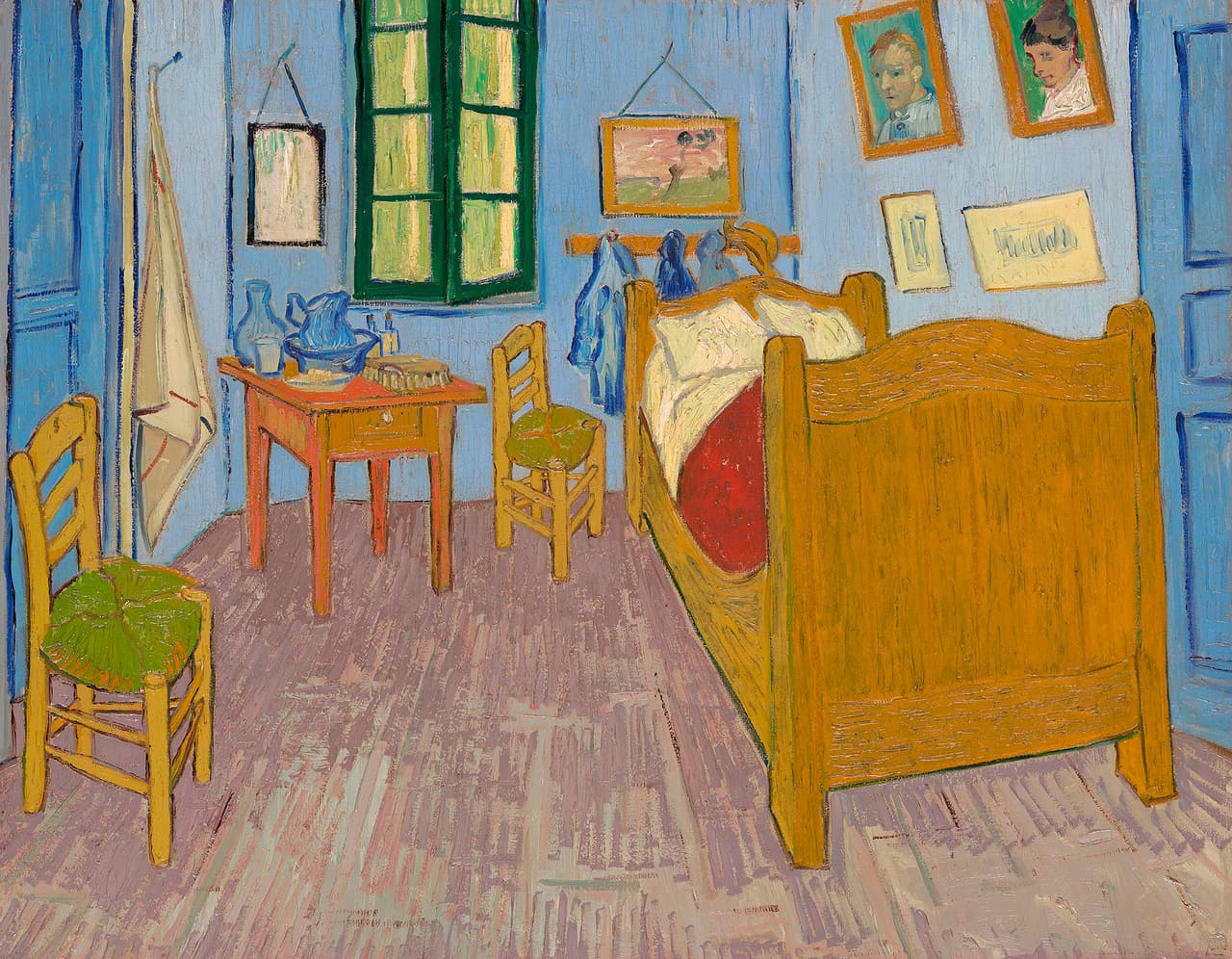 Vincent van Gogh. La habitación, 1889. Musée d'Orsay, Paris, vendida a los museos nacionales bajo el Tratado de paz con Japón, en 1959. Foto cortesía de The Art Institute of Chicago.