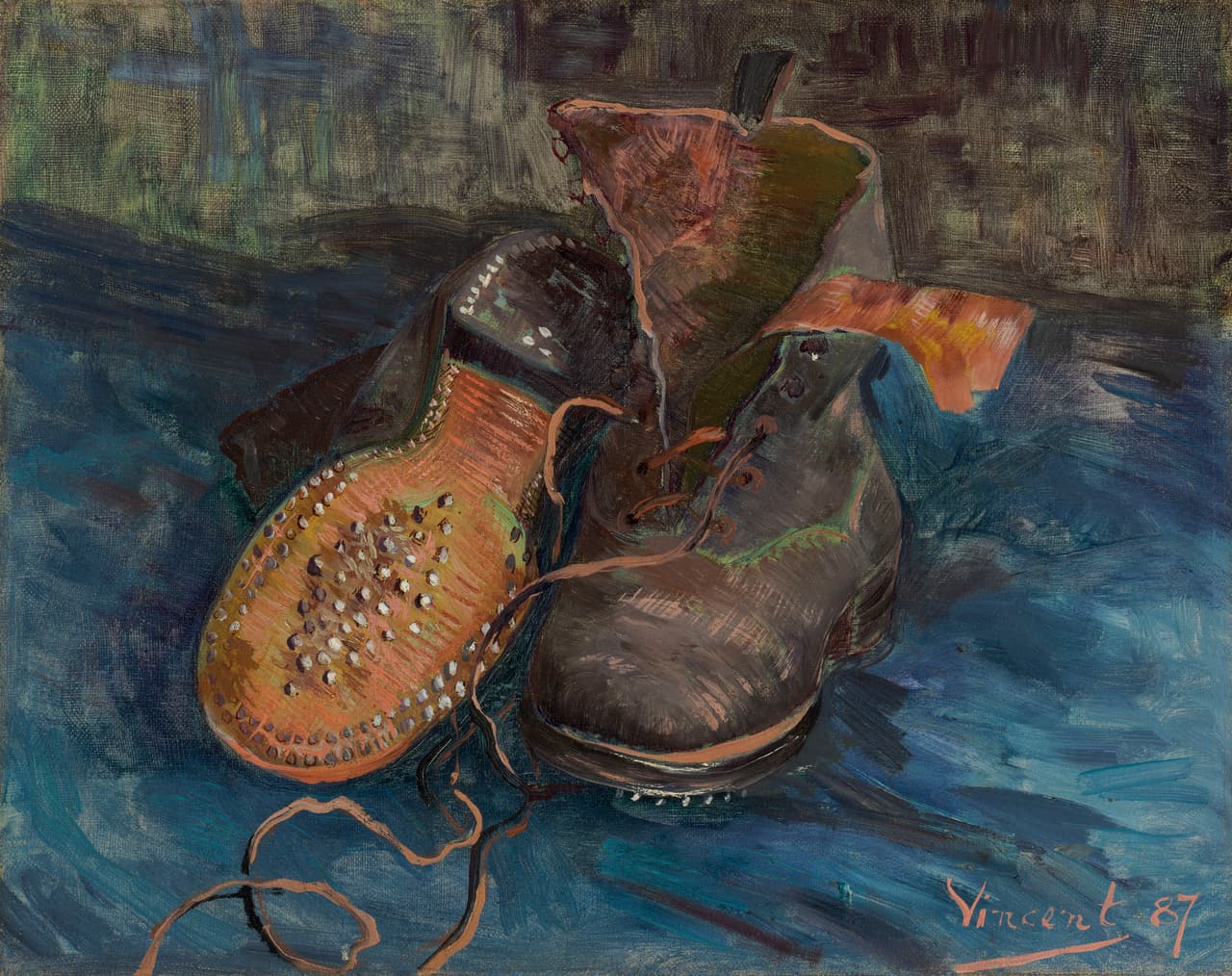 Vincent van Gogh. Un par de botas, 1887. The Baltimore Museum of Art, The Cone Collection. Foto: Mitro Hood, cortesía de The Art Institute of Chicago.