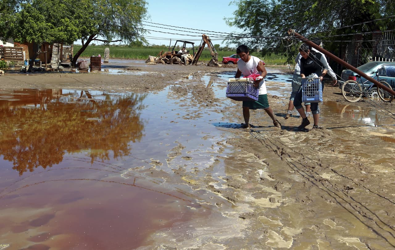 El terremoto también provocó inundaciones en las regiones agrícolas de Mexicali.