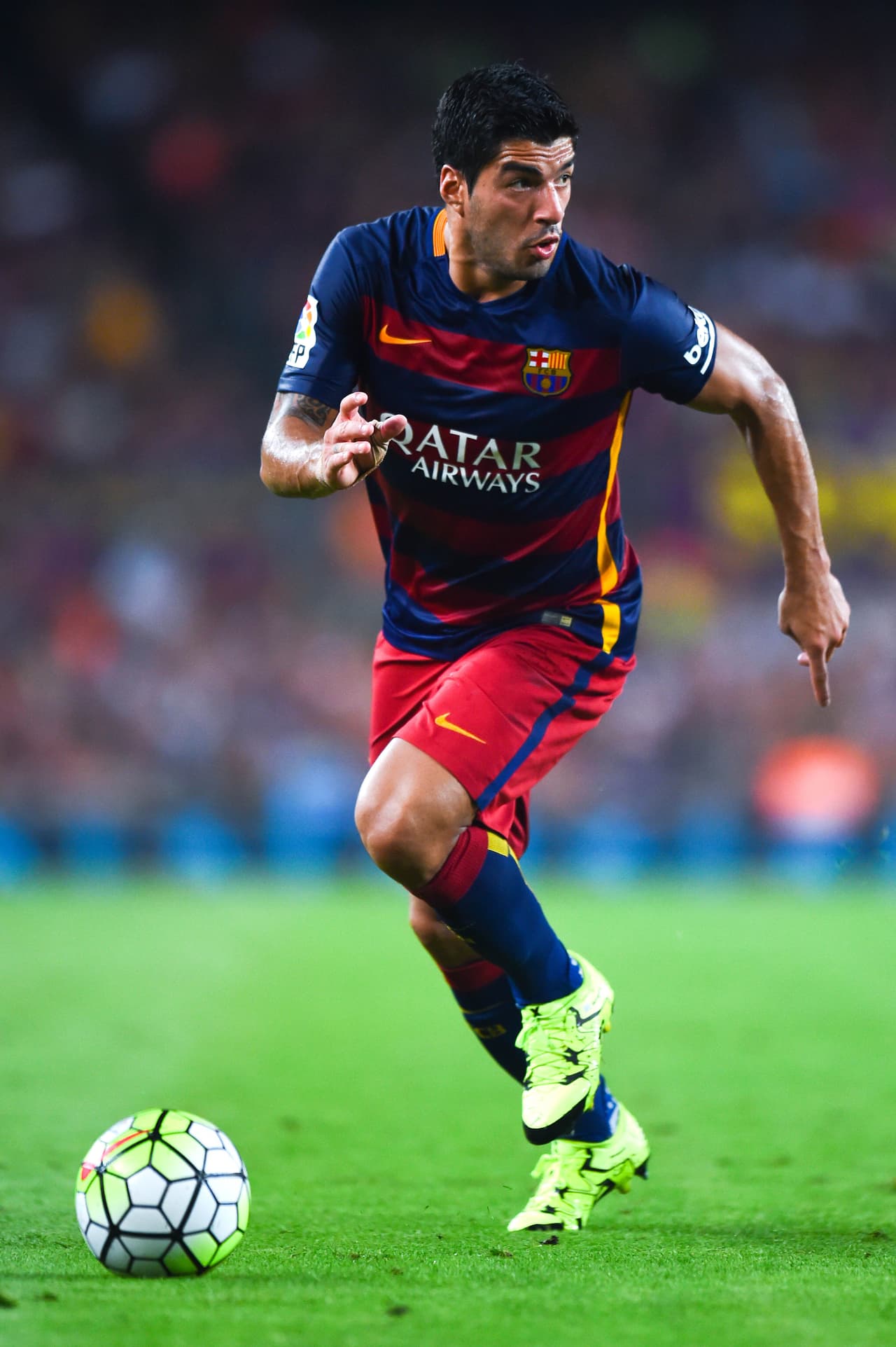 9 Luis Suárez, Barcelona: El cazador uruguayo ha encajado a la perfección en la delantera del Barcelona donde junto a Messi y Neymar forma el tridente más trepidante del fútbol mundial.