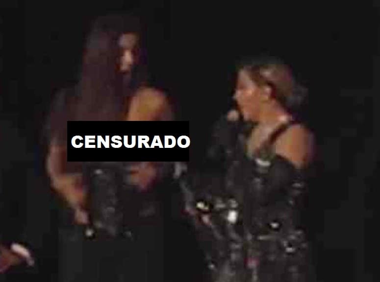 "Esta es la clase de chica a la que te gustaría darle unas nalgadas", dijo Madonna, cuando al instante bajó la blusa de su invitada, dejándole un seno al aire.