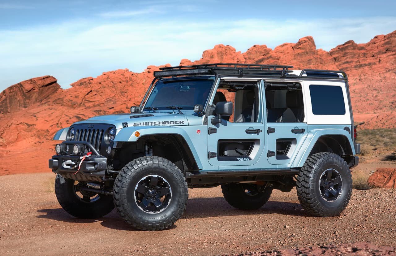 <b>Jeep Switchback</b>: El Jeep Switchback concept es un vehículo todoterreno extremo armado con un montón de partes de los catálogos Mopar y Jeep Performance Parts.