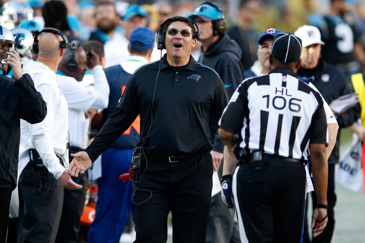 El entrenador en jefe de los Panthers, Ron Rivera, también manifestaba su preocupación al ir abajo en el marcador.