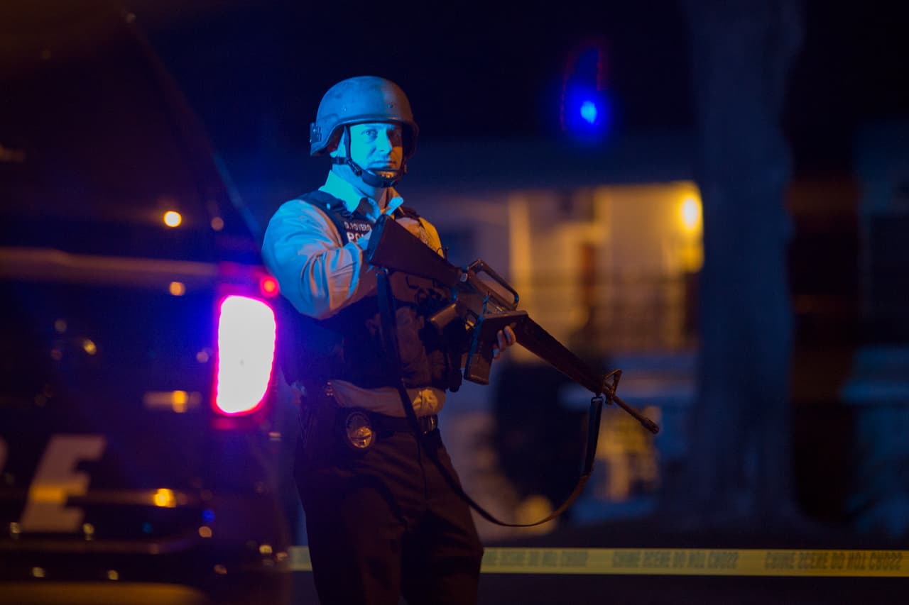 La presencia policial se mantuvo hasta horas de la noche