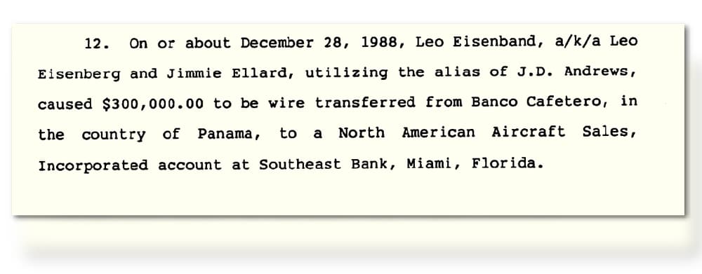 Fragmento de la acusación contra Eisenband