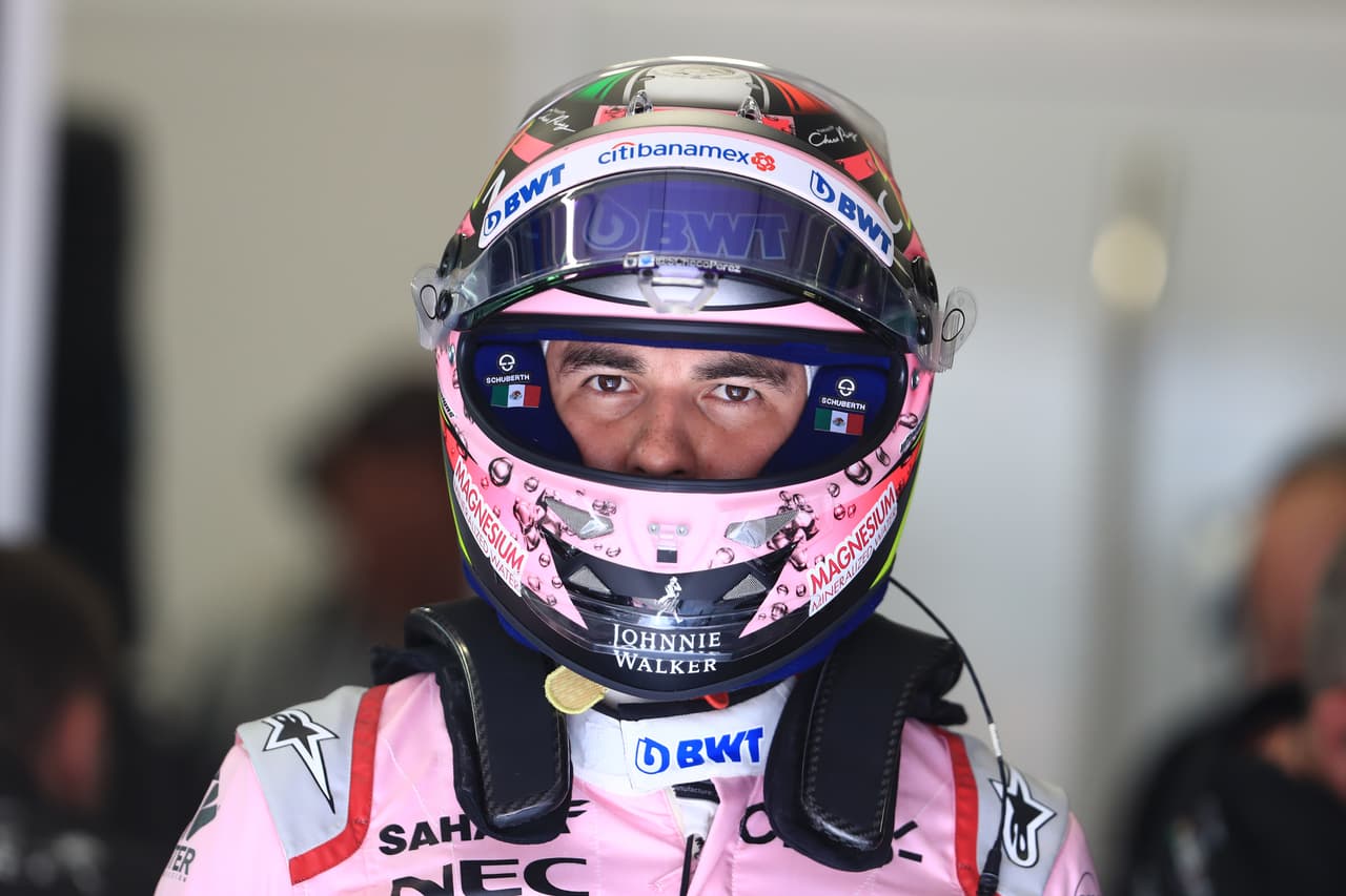 July 8th 2017, Red Bull Ring, Spielberg, Austria; Formula One Grand Prix, qualifying sessions; Sergio Perez - Sahara Force India VJM10 (Photo by Octane/Action Plus via Getty Images)