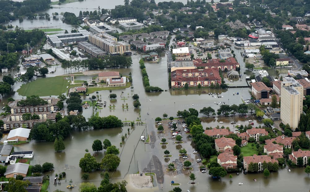 Vista aérea de las inundaciones en Louisiana