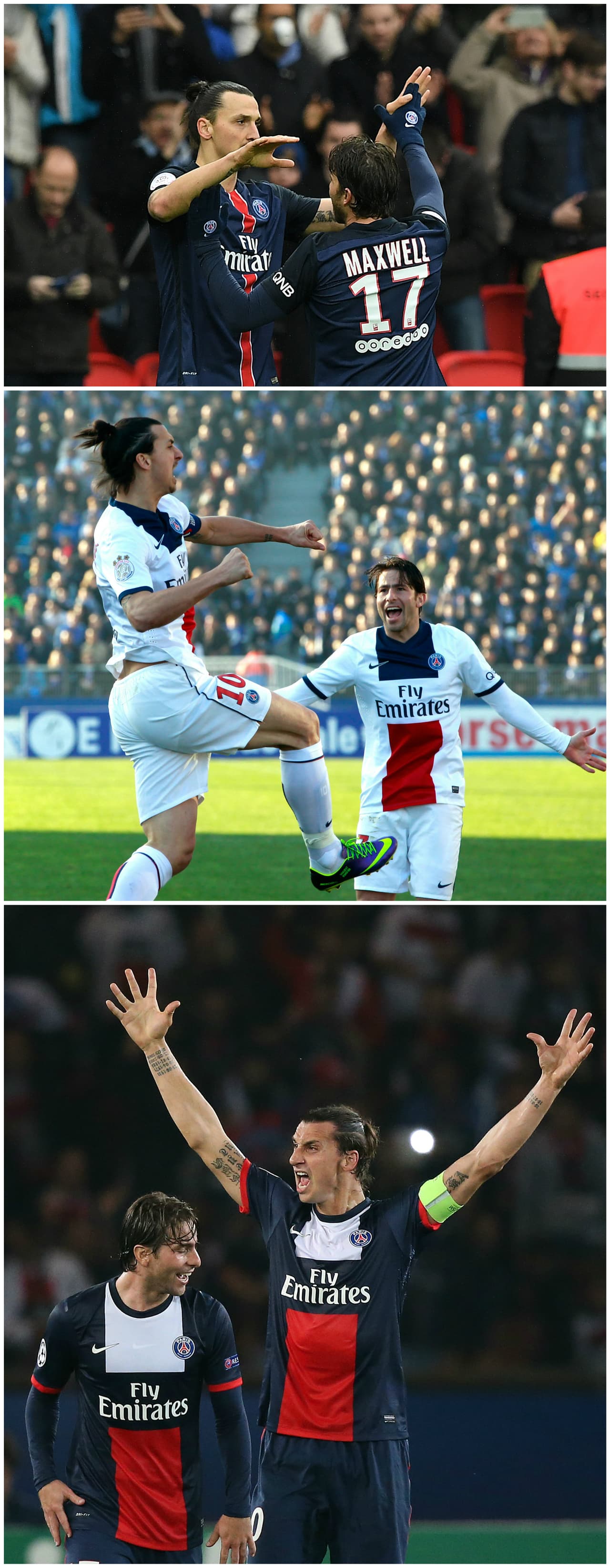 Pasaron otras cuatro temporadas en París celebrando varios goles juntos.