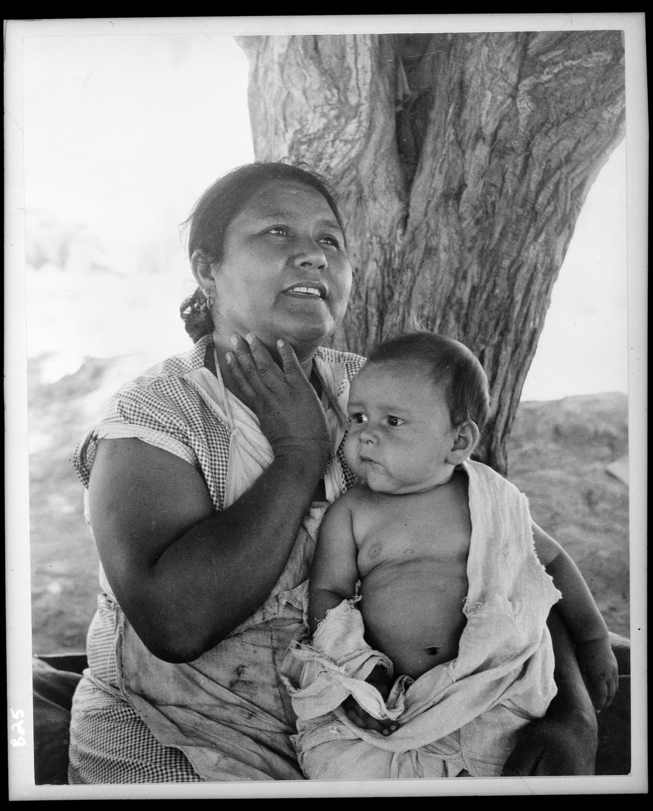 <b>Madre mexicana en California. </b>"A veces les digo a mis hijos que me gustaría ir a México, pero me dicen 'no queremos ir, aquí pertenecemos’. (Sobre la situación laboral mexicana en la repatriación)”. Dorothea Lange hizo un registro de los trabajadores del campo mexicano en Estados Unidos, que también sufrieron la "Gran depresión" al ser acusados de ocupar puestos de trabajo que querían destinar solo a estadounidenses, y por eso buscaban repatriarlos a México. Junio 1935.