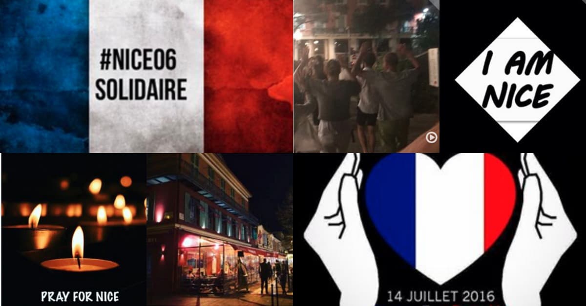 Como en la mayoría de ataques, en el de Niza las personas acuden a las redes sociales para documentar y expresarse.