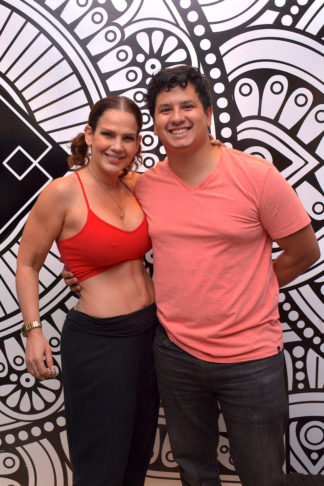 En la conferencia, la actriz estuvo acompañada por su hijo Emilio