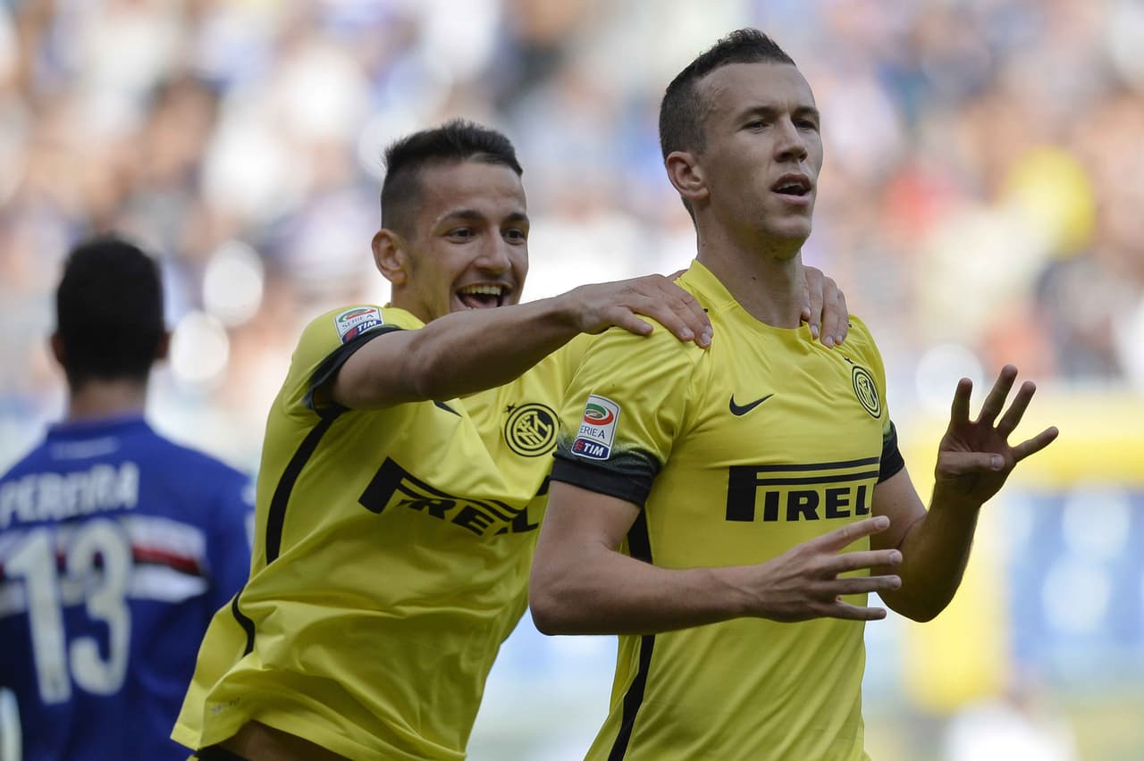 Inter salvó un punto de su visita a Sampdoria y Roma goleó al Palermo