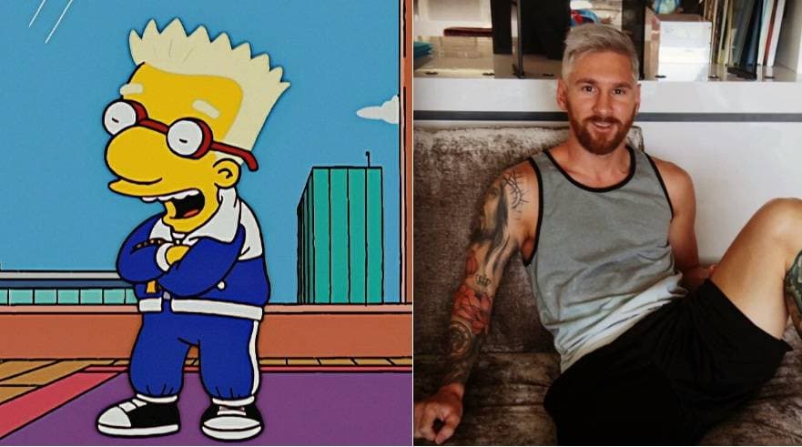 Los mejores memes del look platinado de Messi.