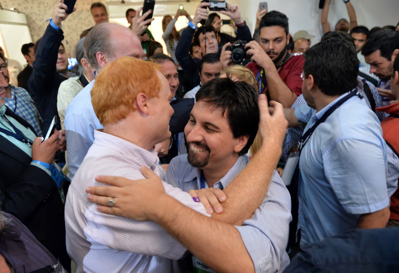 El diputado electo Freddy Guevara celebra el resultado de los comicios