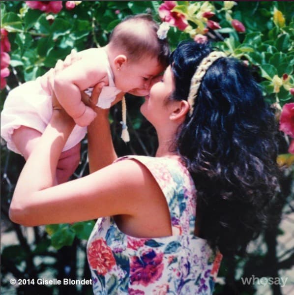 ¡Ternurita! Giselle Blondet expresaba así su gran amor por su peque baby Gabriella (1992).