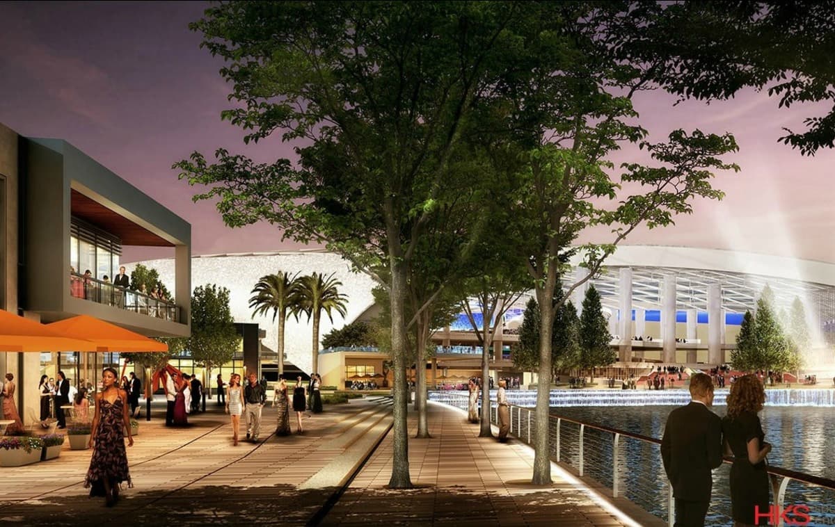 Dale un vistazo a las imágenes de cómo quedará el nuevo estadio de los Rams en Inglewood, el sitio del Super Bowl LV.