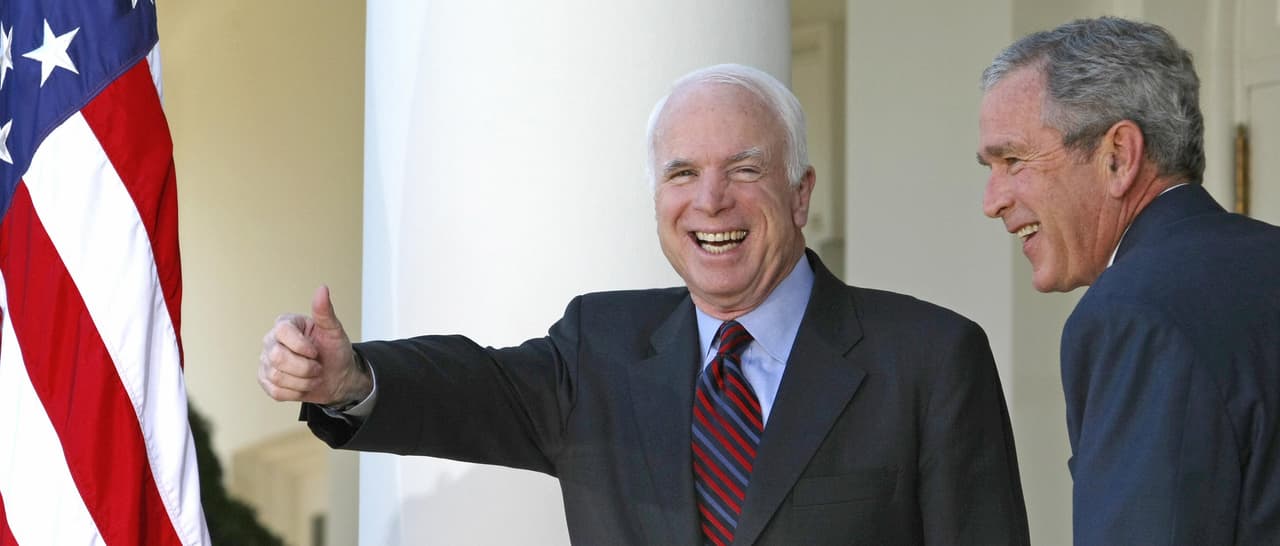 John McCain recibió en 2008 el respaldo de los expresidentes mucho antes de asegurarse la nominación