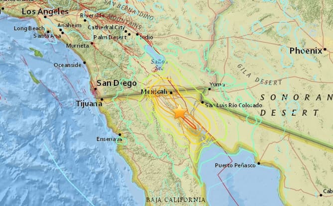Terremoto de Mexicali, 7.2 grados. 4 de abril de 2010