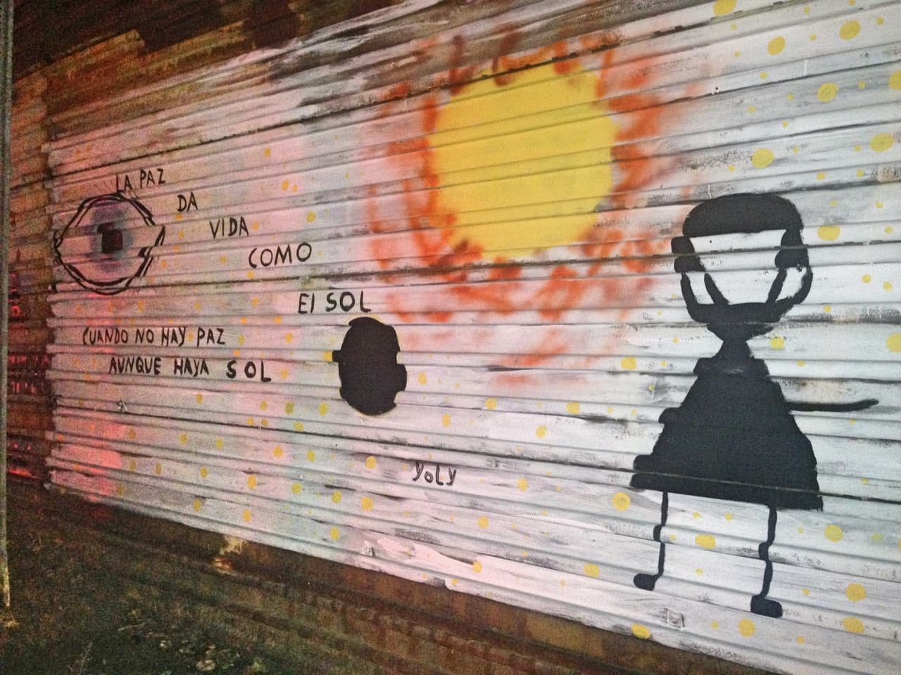 La paz de vida como el Sol, cuando no hay paz, aunque haya sol.