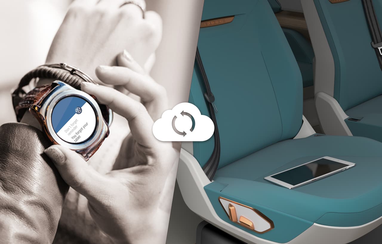 Asimismo el Volkswagen Budd-e Concept también puede conectarse con la “nube” e interactuar con el hogar y programar diferentes funciones.