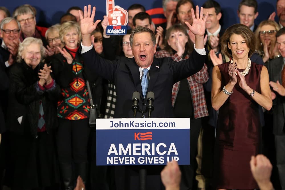 Kasich sorprendió a muchos con su segundo puesto.