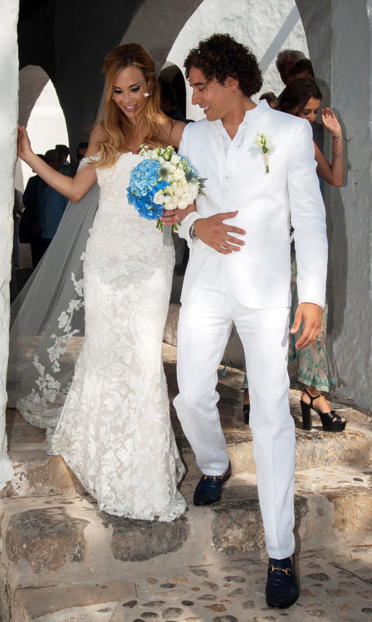 IBIZA, SPAIN - JULY 08: Mexican goalkeeper Guillermo Ochoa and Karla Mora get married on July 8, 2017 in Ibiza, Spain. (Photo by Europa Press/Europa Press via Getty Images)