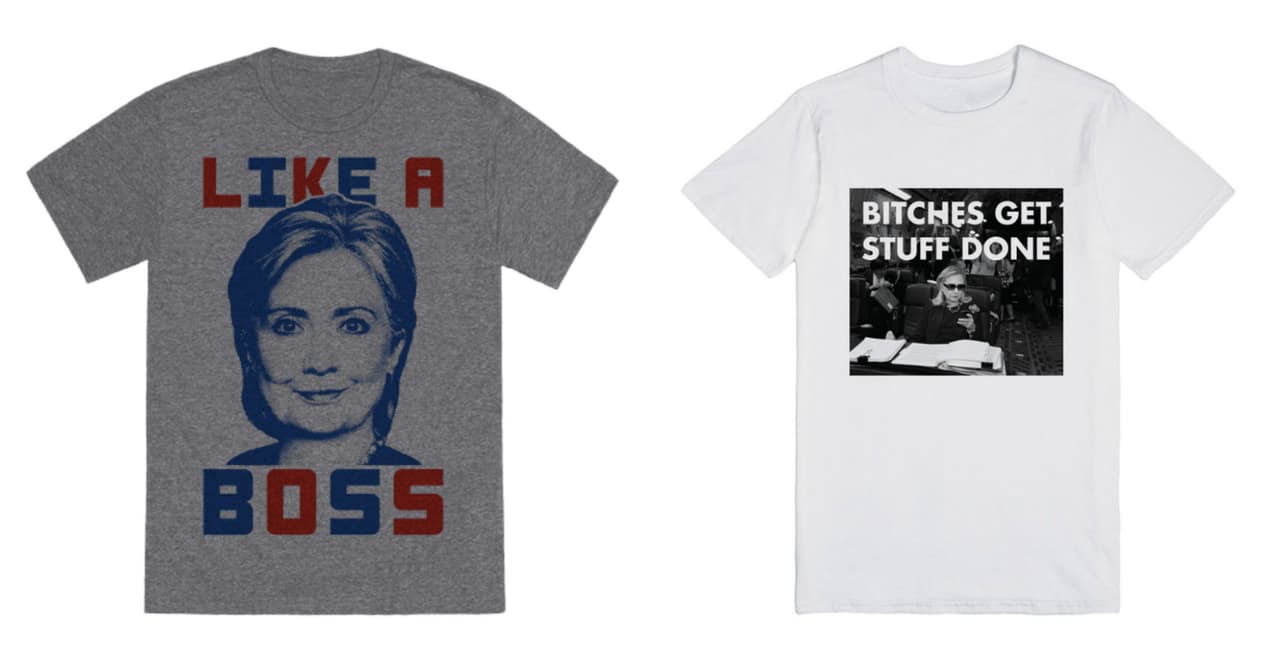 Diseño disponible en Look Human, $21 - Esta camiseta recupera aquel meme que se popularizó en Internet, "Texts from Hillary." Diseño de Skreened, $24,29