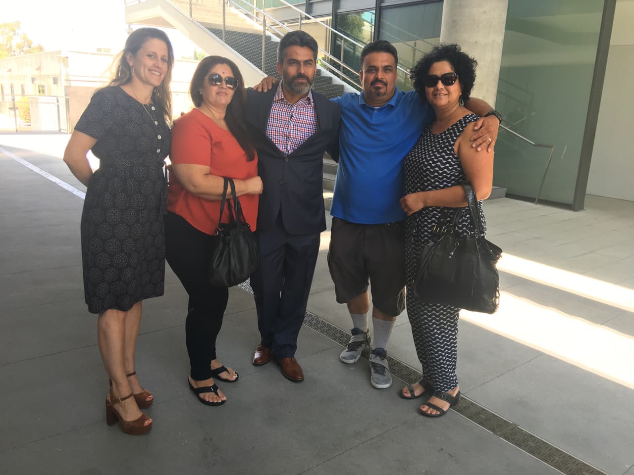 Francisco Carrillo junto a su esposa y hermanos.