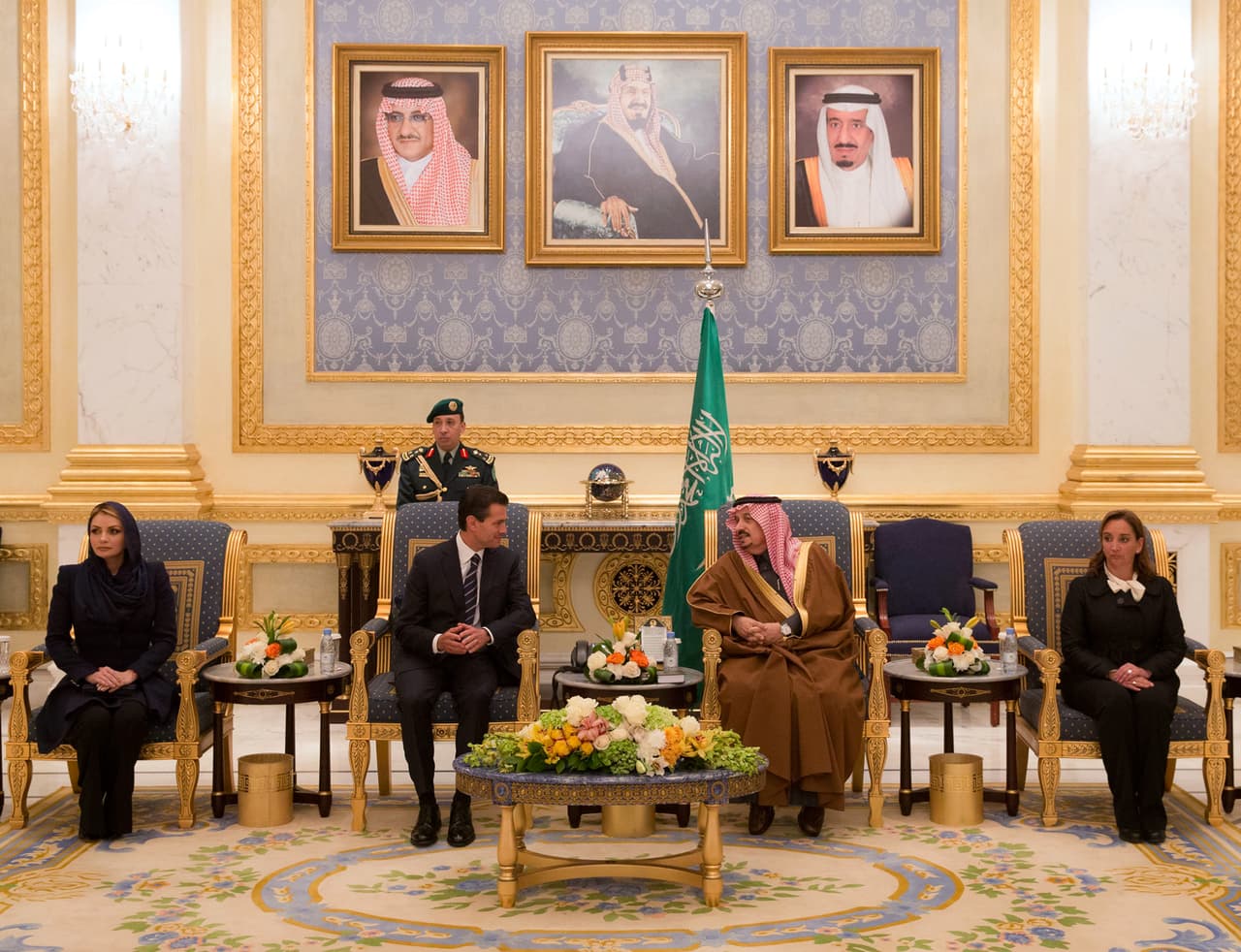 Durante su visita oficial.