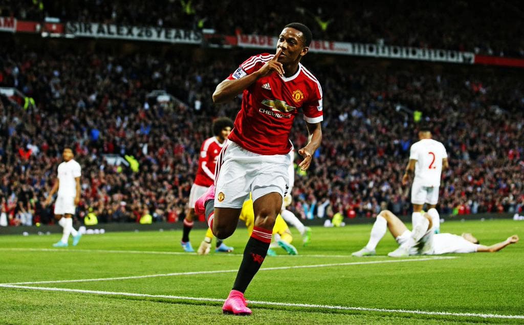 Anthony Martial marcó el gol que aseguró la victoria del Manchester United.