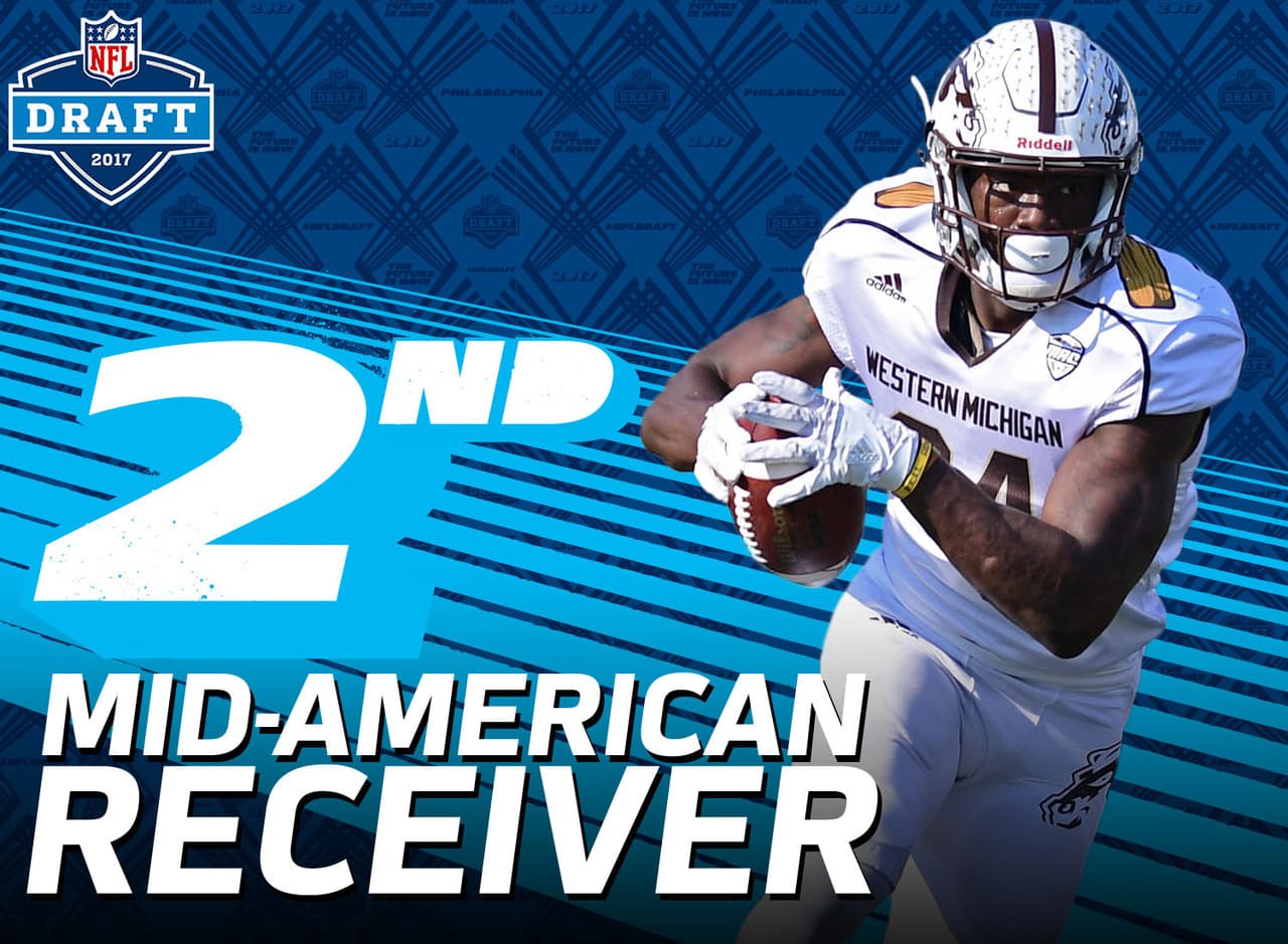 <b>EN EL TERRITORIO DE RANDY MOSS</b>
<br>Corey Davis podría convertirse en el primer receptor abierto de Western Michigan y sólo el segundo receptor de la Mid-American Conference en ser seleccionado en la primera ronda de la era común del draft. ¿Quién fue el otro receptor de MAC en irse en la ronda esteral? Randy Moss, quien fue la selección 21 general de los Minnesota Vikings en 1998 procedente de Marshall.
