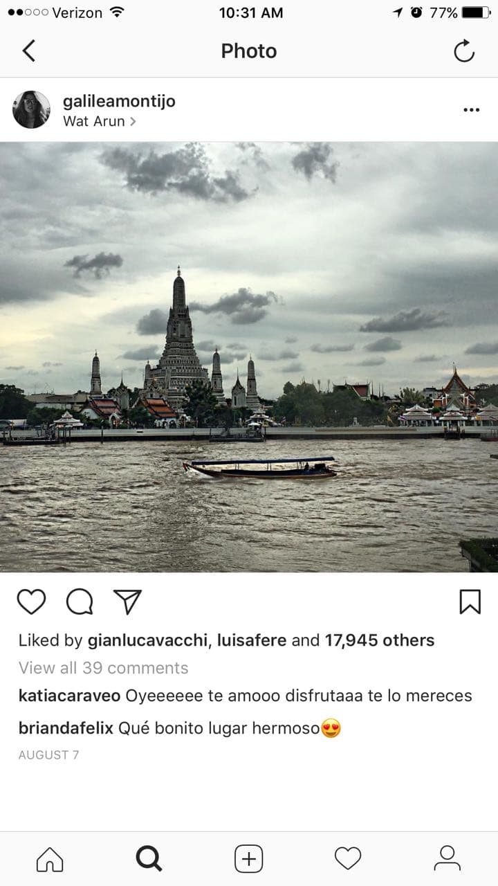 Entre los 'likes' de sus millones de fans, destacan los de Gianluca Vacchi.