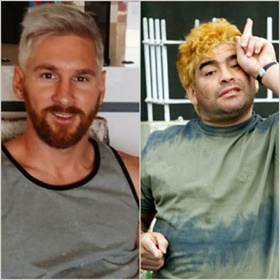 Los mejores memes del look platinado de Messi.
