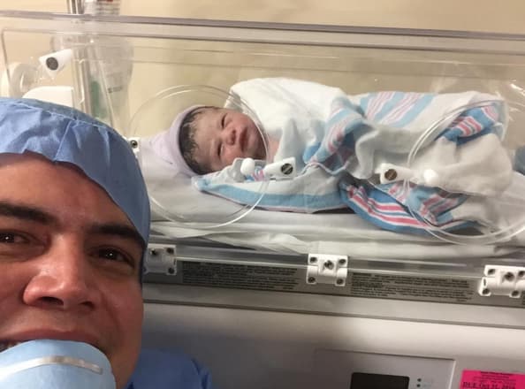 Orlando Segura ya es papá