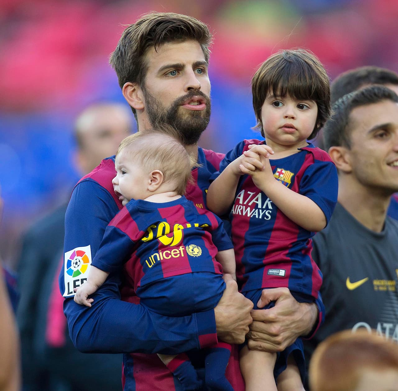 El Camp Nou se llenó de ternura con la visita de estos pequeñínes.