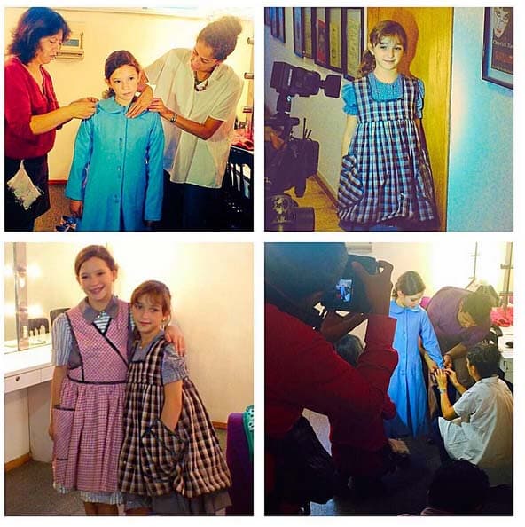 Andrea ha compartido fotos de momentos como la prueba de vestuario.