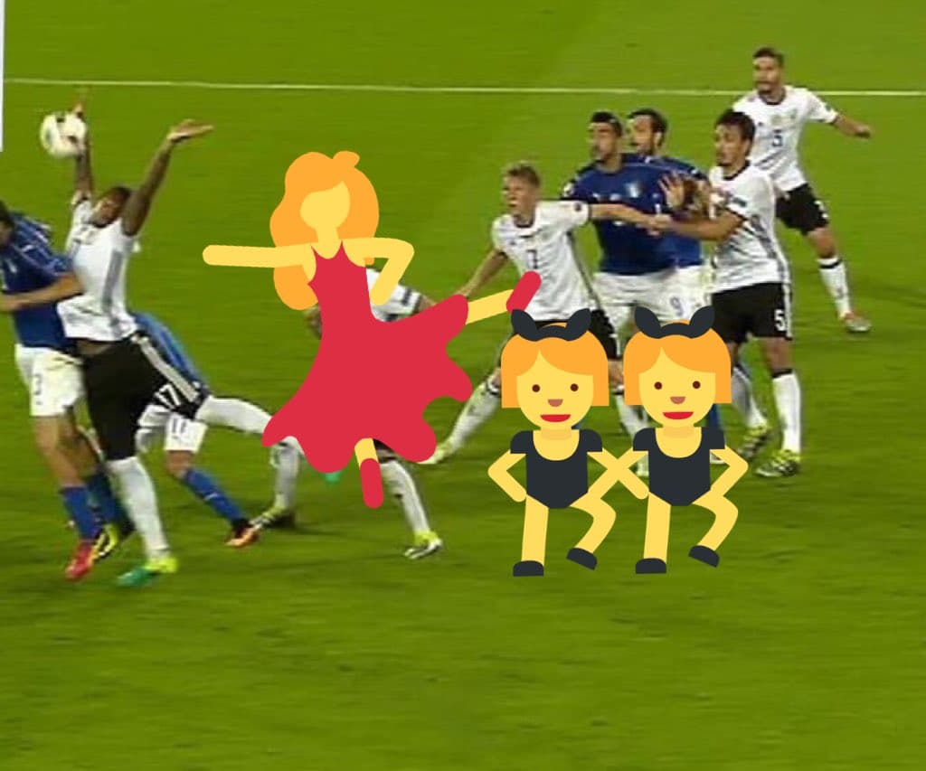 Los usuarios en las redes sociales hicieron mofa de la postura poca ortodoxa con la que el defensa alemán atacó la pelota para el penal con el que empató la Azzurra.