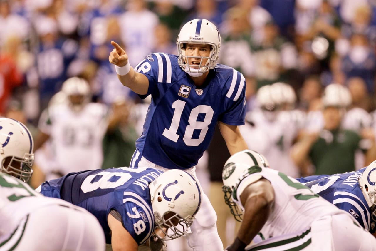 Como QB de los Indianapolis Colts, en el juego de Comodines AFC ante los Jets el 8 de enero de 2011 en el último juego que Manning jugó como ‘Potro’.