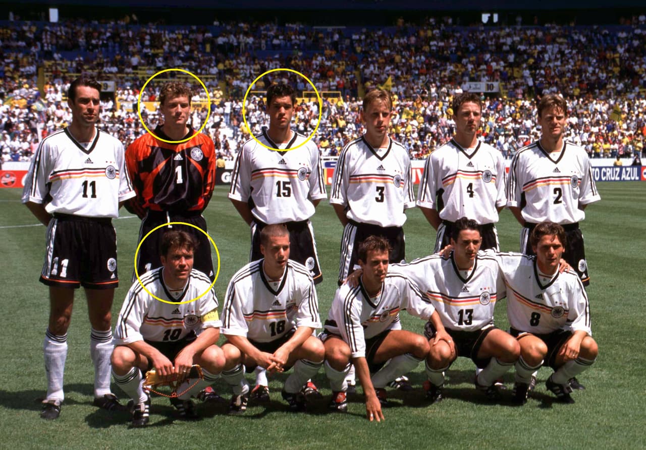 Difícil de creer: una escuadra teutona con Jens Lehmann, Michael Ballack y Lothar Matthaus llegó a México a ofrecer una lamentable actuación.