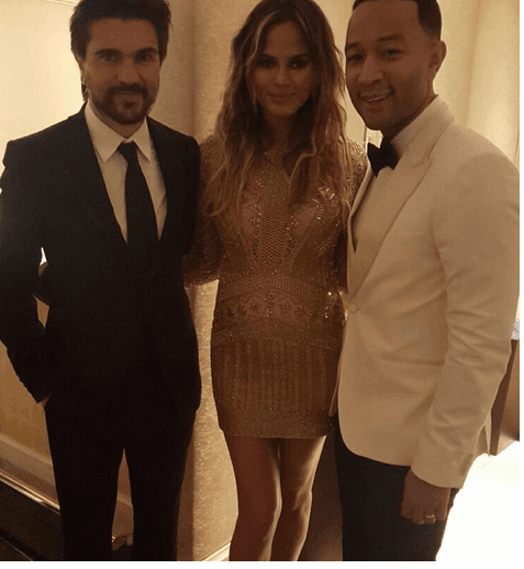 El colombiano compartió esta imagen en su Instagram, en la que aparece junto a John Legend y Crissi Teigen.