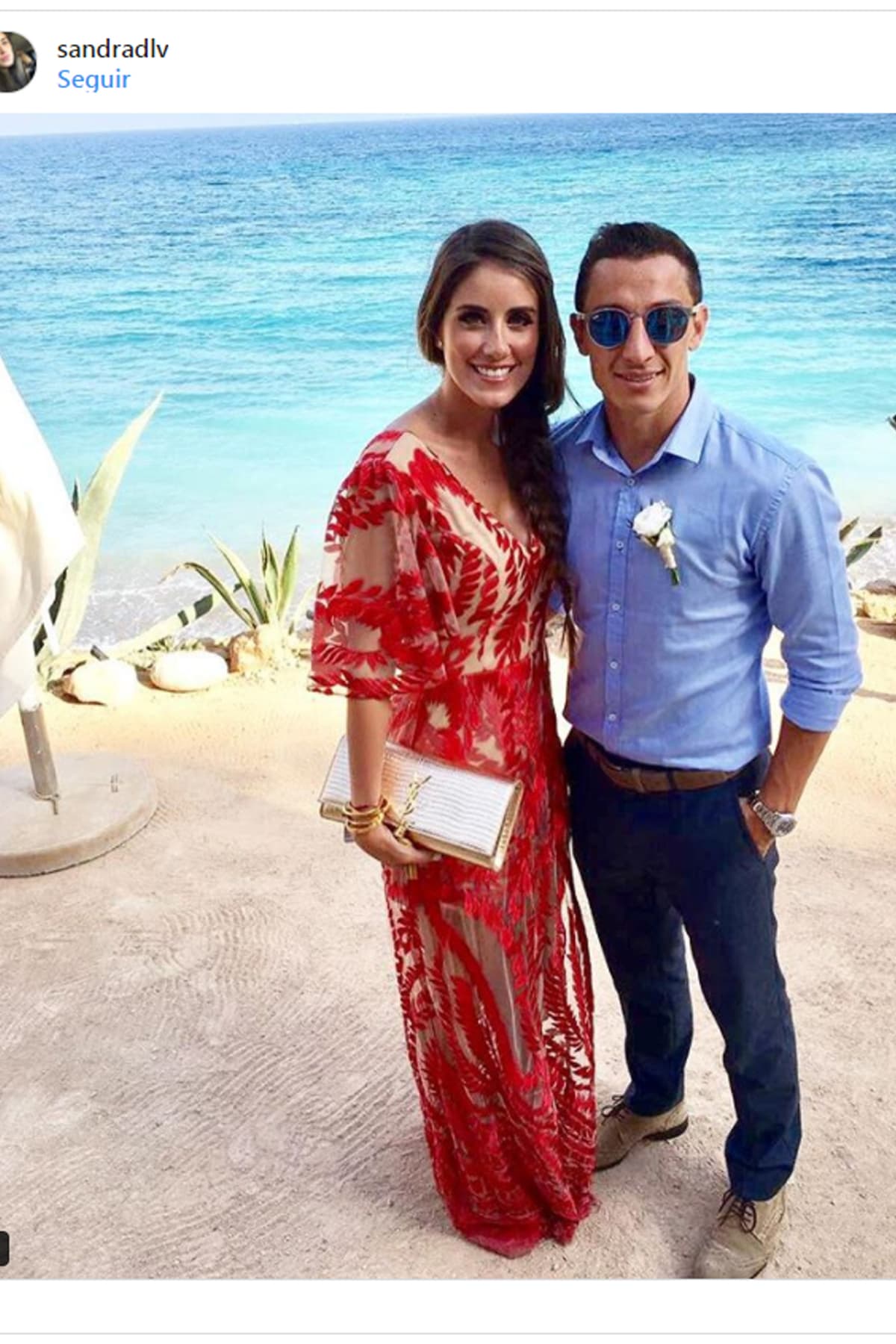 Andrés Guardado abandonó las festividades para fichar por el Betis de Sevilla y posteriormente estar de regreso para la ceremonia religiosa.