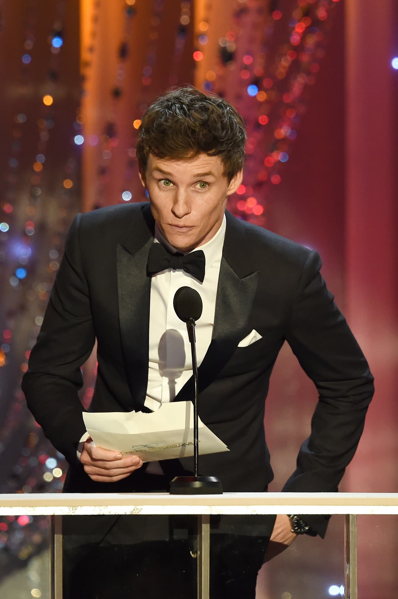 Redmayne anunció como ganadora a Brie Larson, por 'Room'.