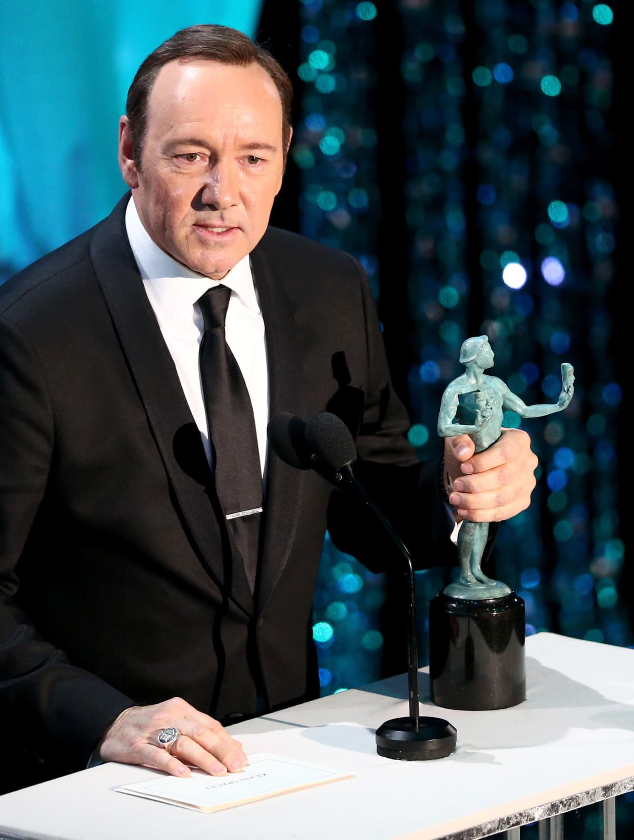 Kevin Spacey durante su discurso