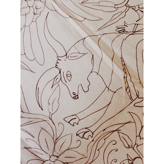 Algunos de los animales presentes en los bordados.