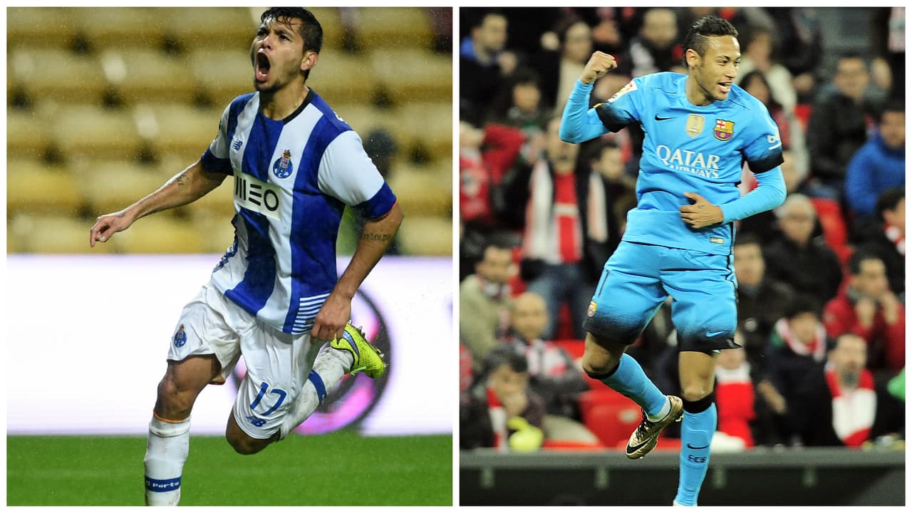 'Tecatito' Corona y Neymar.