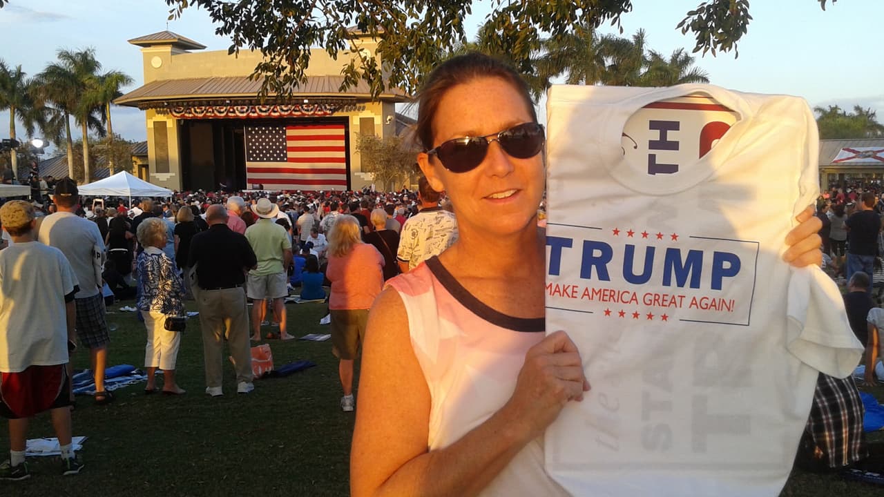 Jill Karop, simpatizante de Trump en Boca Raton, Florida