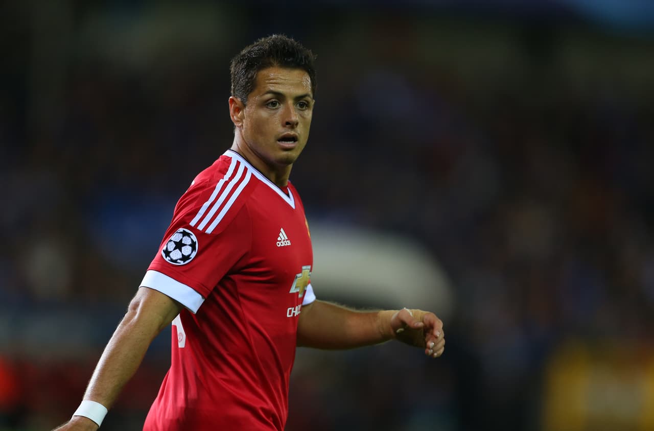BRUGGE, BELGIUM - AUGUST 26: Javier Hernandez of Manchester United during the UEFA Champions League Qualifying Round Play Off Second Leg between Club Brugge and Manchester United on August 26, 2015 in Brugge, Belgium. (Photo by Catherine Ivill - AMA/Getty Images)