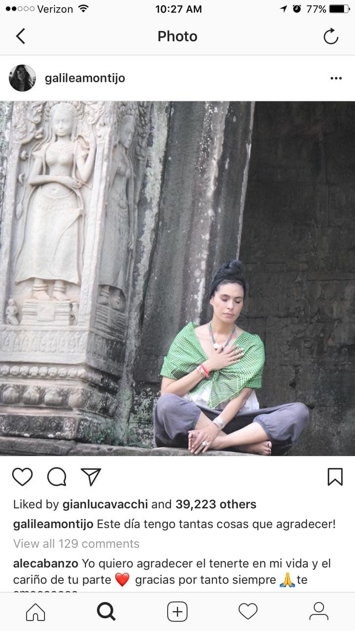 Galilea Montijo durante sus vacaciones en Asia.