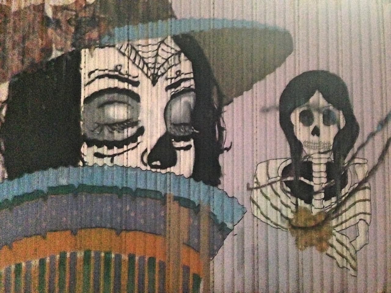 La catrina aparece en 'El Mural de la Hermandad'.