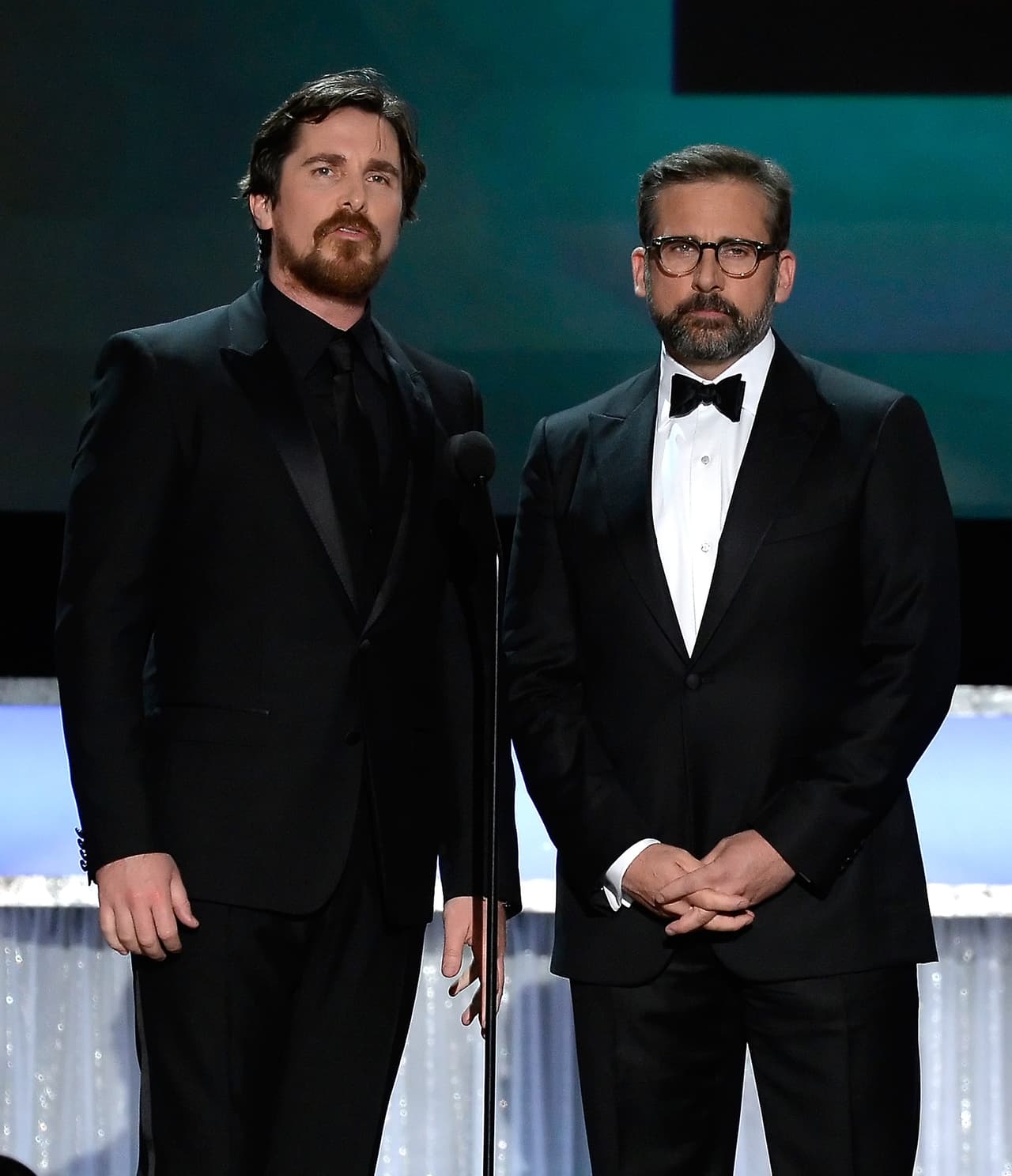 Christian Bale y Steve Carell promovieron su cinta nominada, 'The Big Short'.